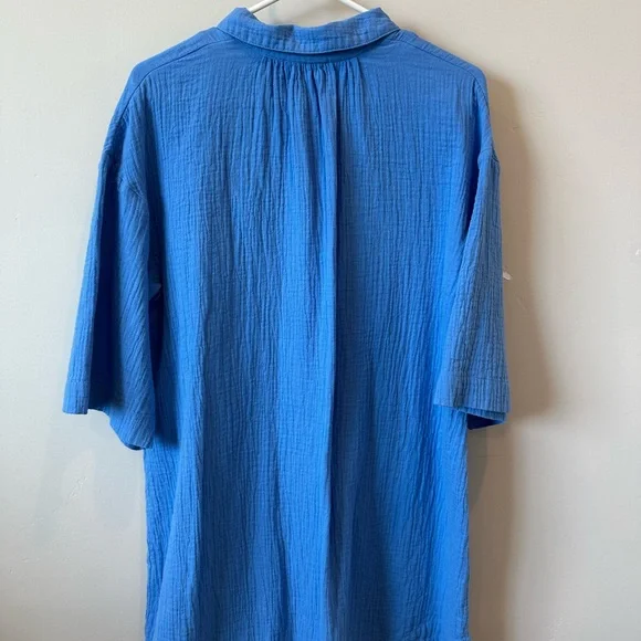 Madewell Blue Cover Up Casual Button Down - Picture 4 of 7